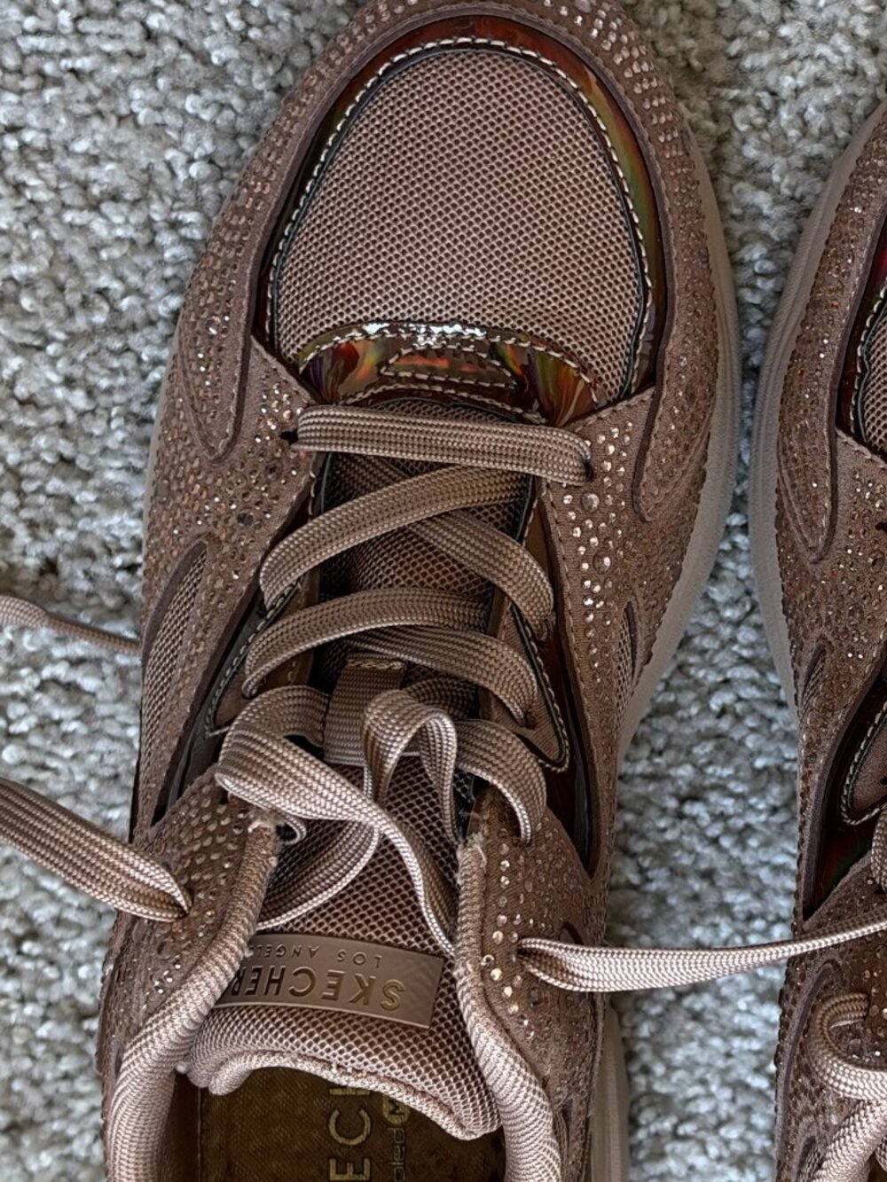 Skechers Street Hazel Dazzle N Dash Rhinestone Sneakers Size 8M